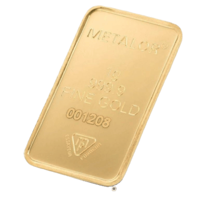 Metalor 1 gram guldbarre