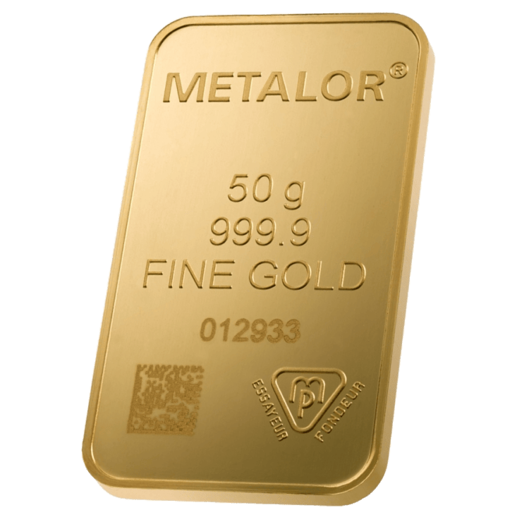 Metalor Guldbarre Stanset 50 g. - Image 3