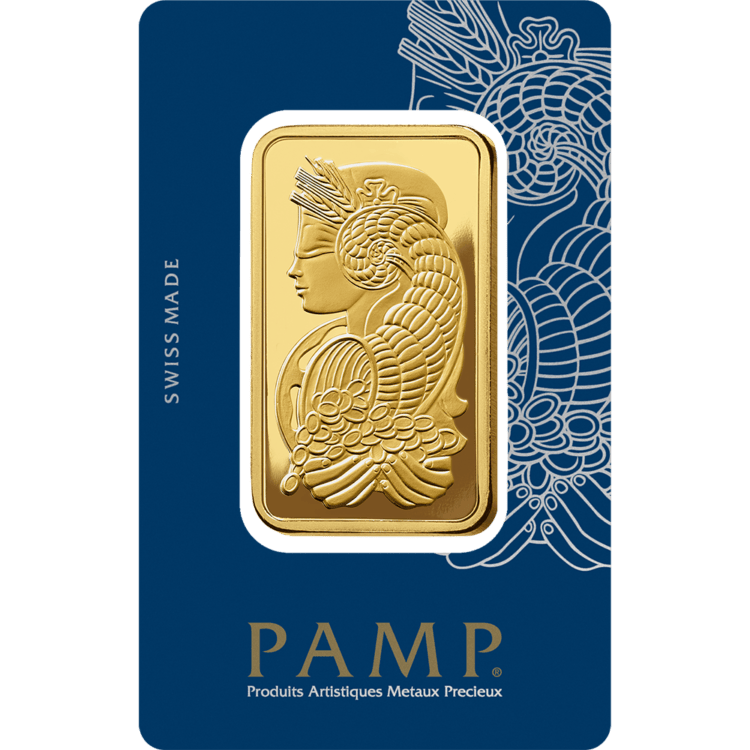 PAMP 50g stanset guldbarre