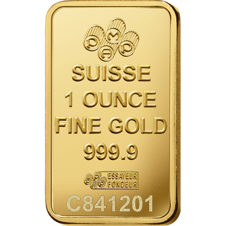 1 oz guldbarre stanset - PAMP - Image 4