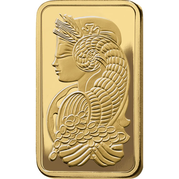 1 oz guldbarre stanset - PAMP - Image 3